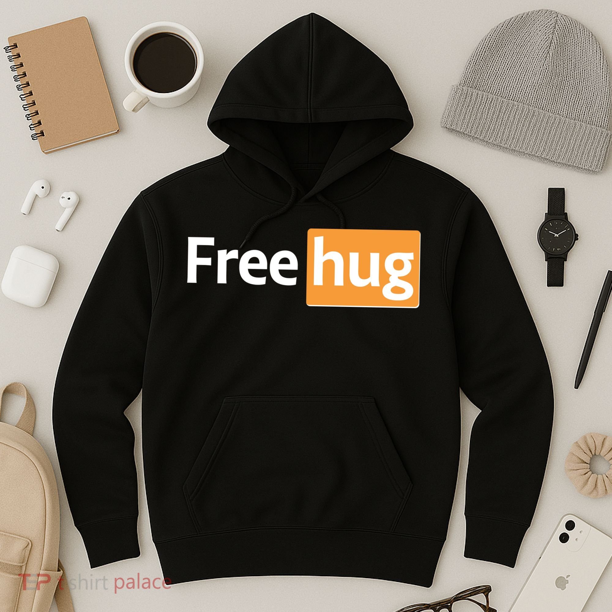 Funny Free Hug Logo Meme Hoodie