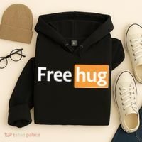 Funny Free Hug Logo Meme Hoodie thumb 4