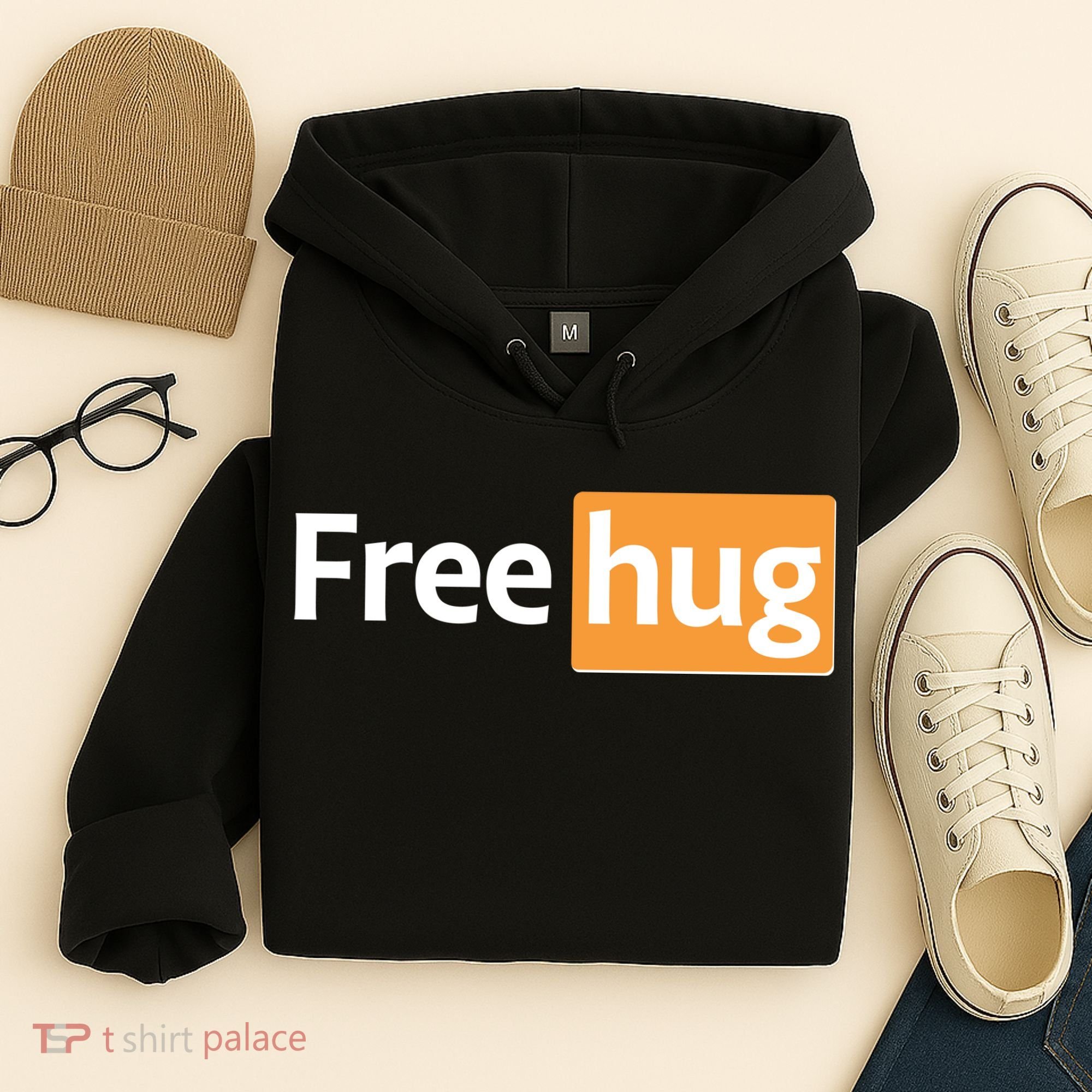 Funny Free Hug Logo Meme Hoodie