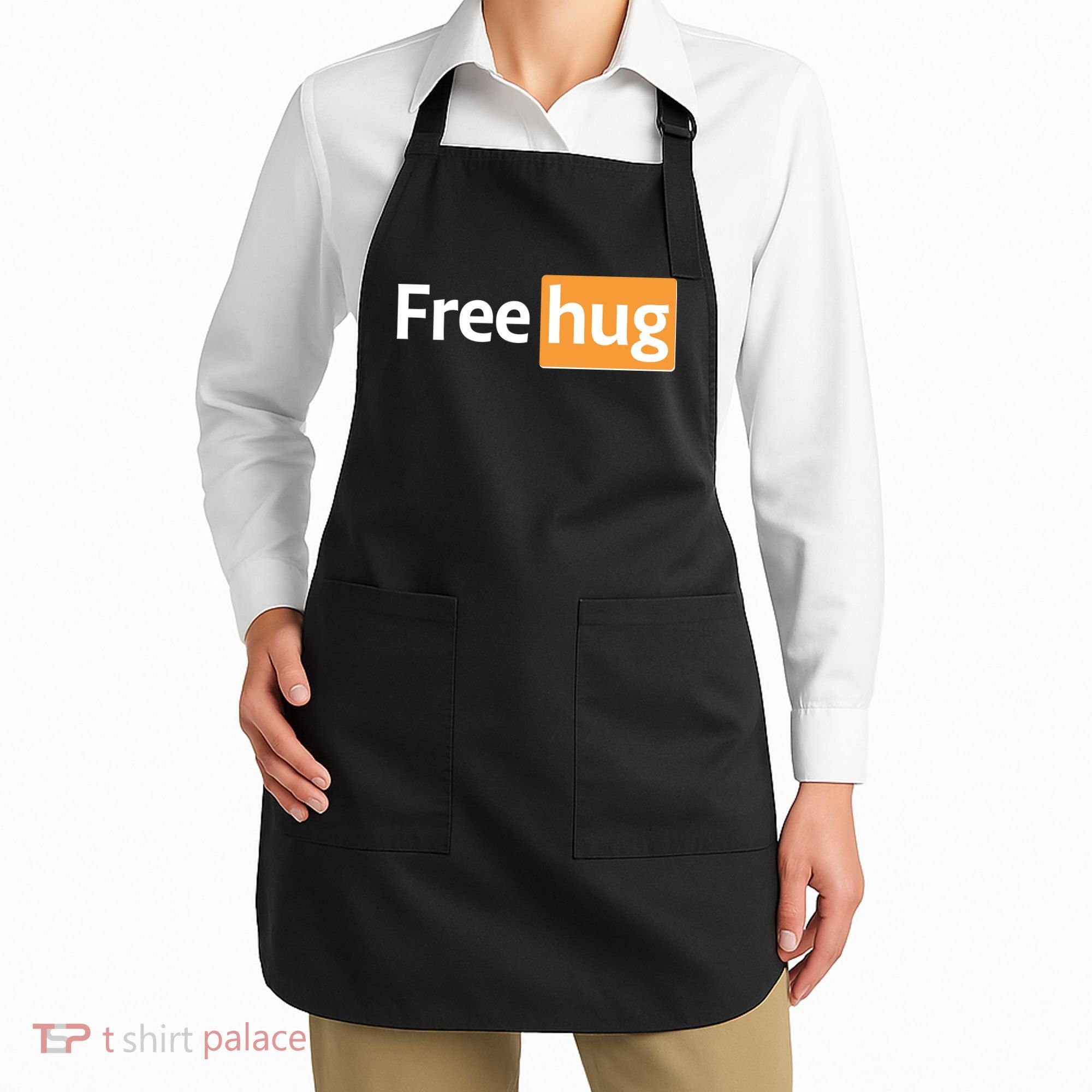 Funny Free Hug Logo Meme Apron