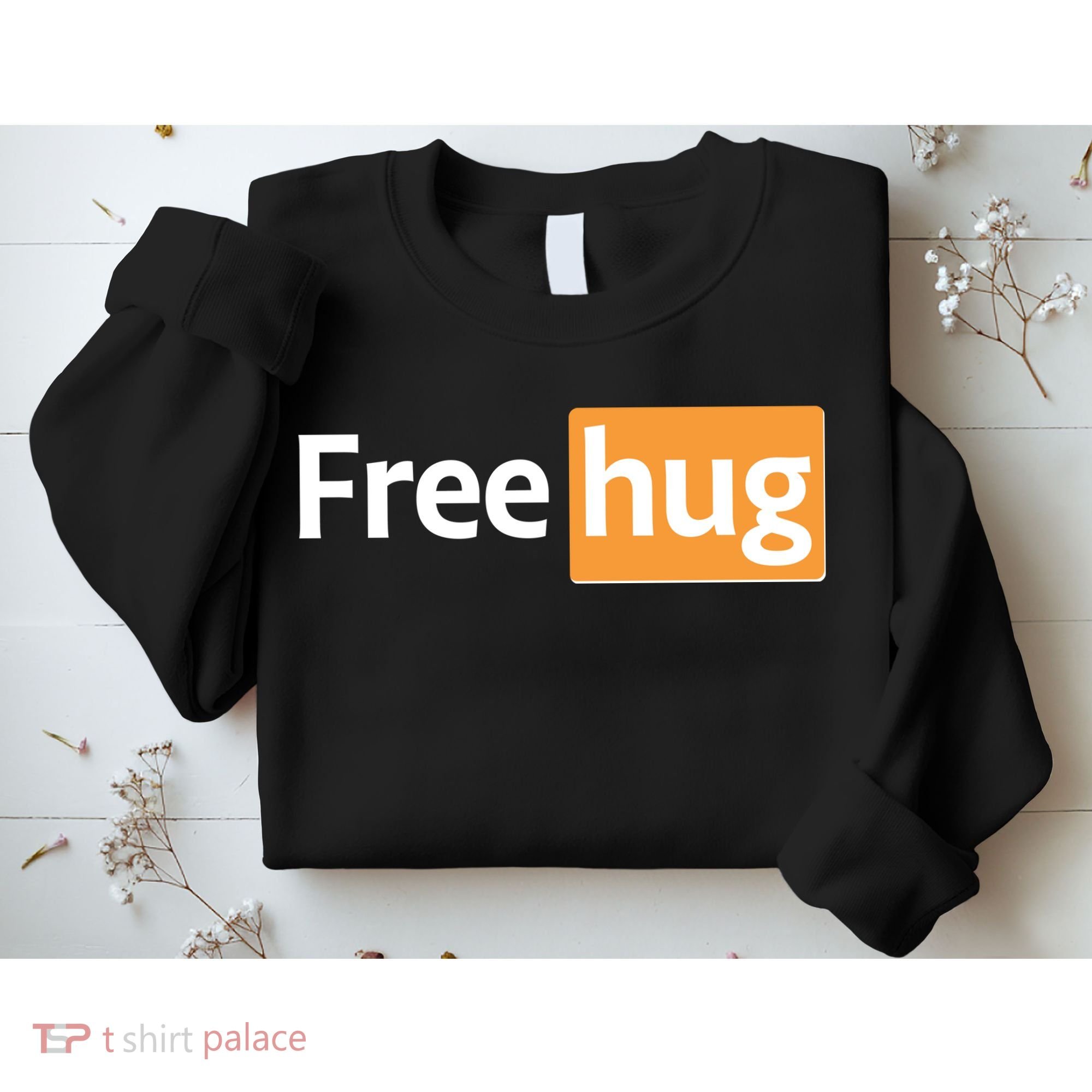 Funny Free Hug Logo Meme Sweatshirt