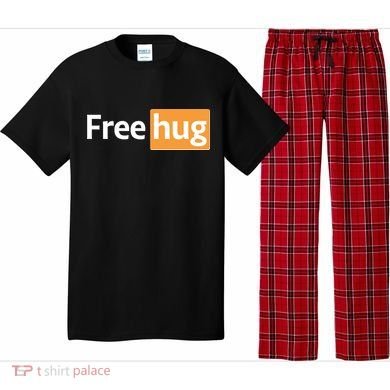 Funny Free Hug Logo Meme Pajama Set