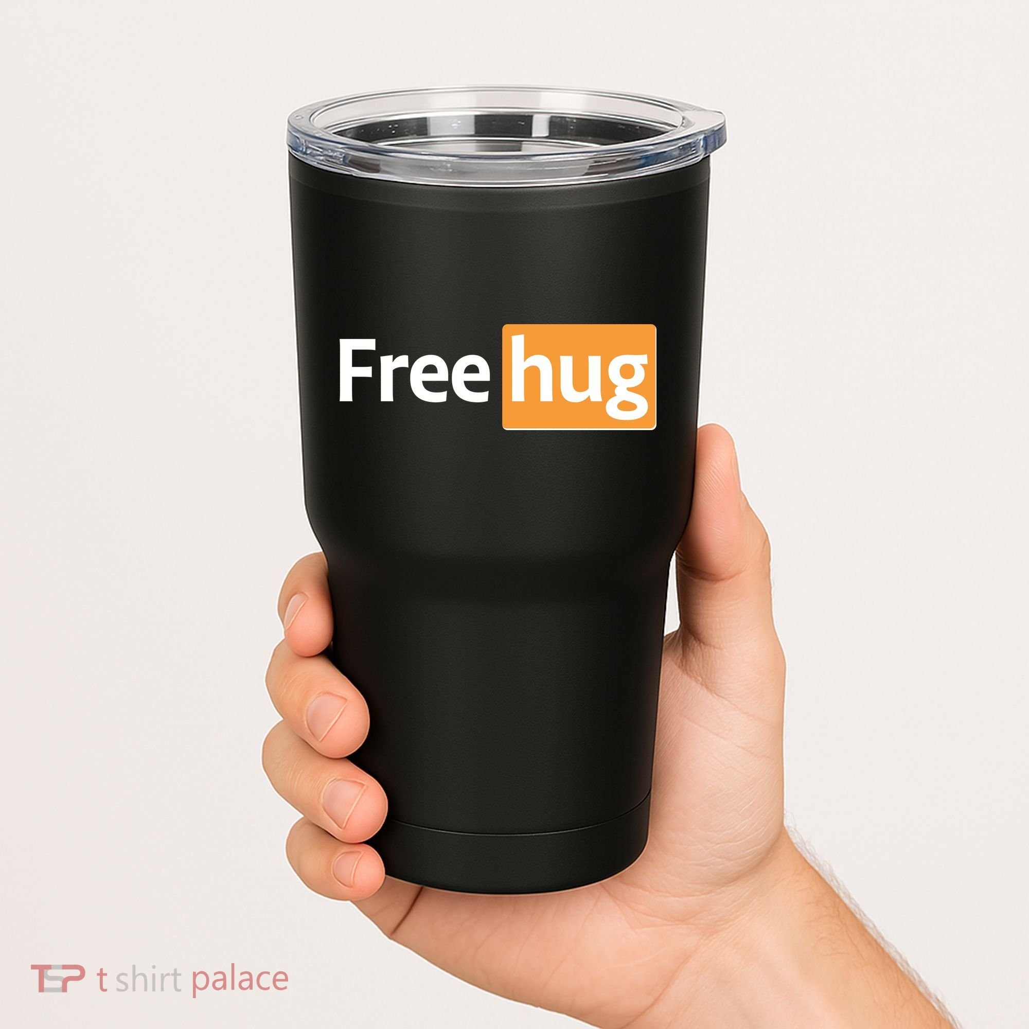 Funny Free Hug Logo Meme Tumbler