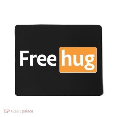 Funny Free Hug Logo Meme Mousepad