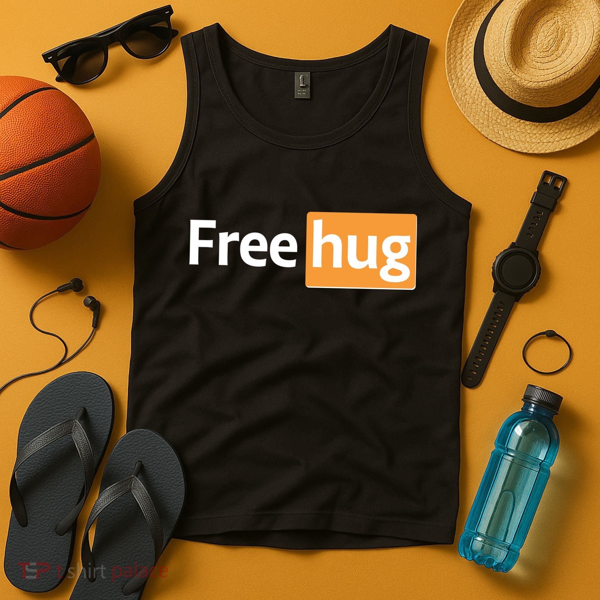 Funny Free Hug Logo Meme Tank Top