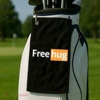 Funny Free Hug Logo Meme Golf Towel thumb 2