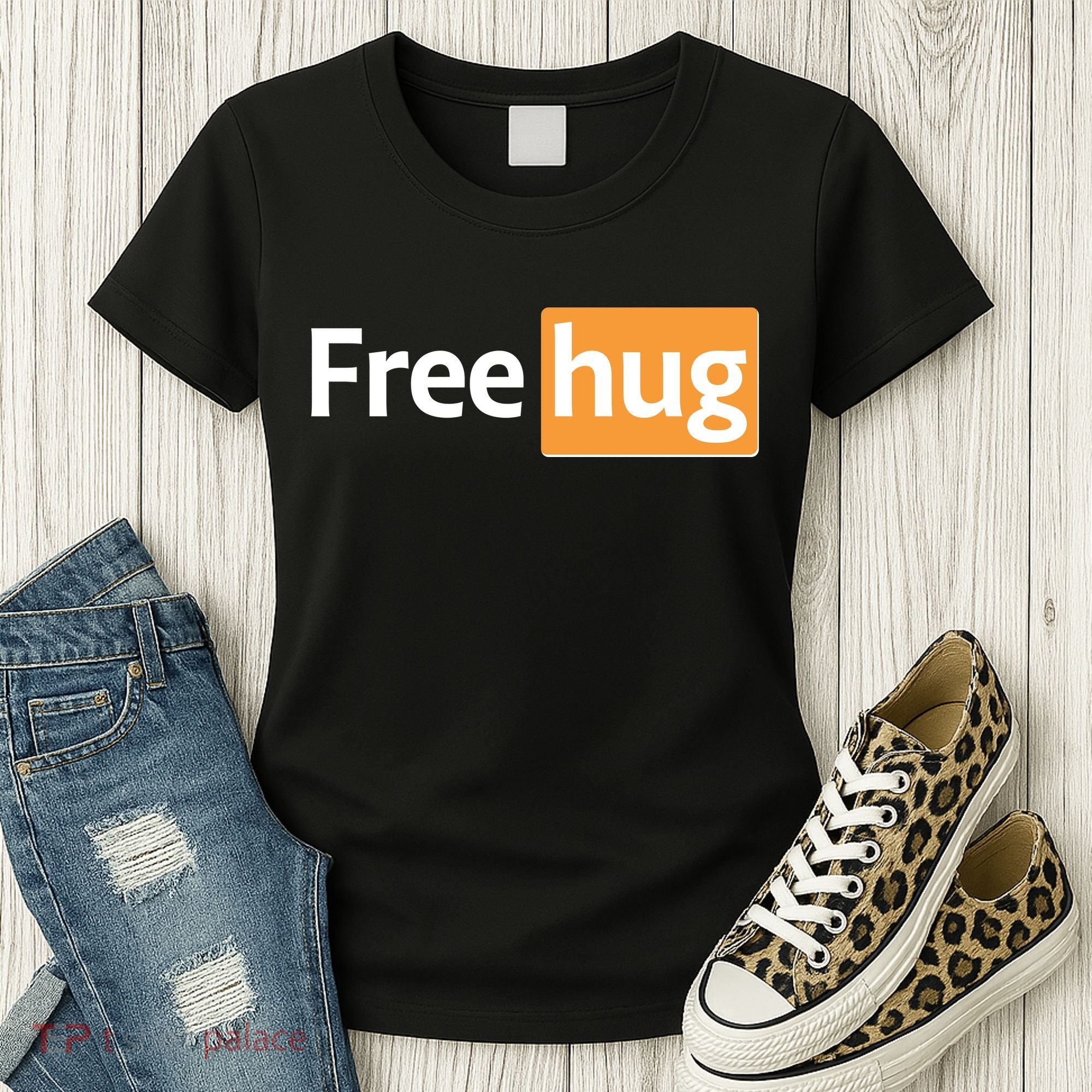Funny Free Hug Logo Meme Women's T-Shirt