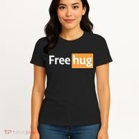 Funny Free Hug Logo Meme Women's T-Shirt thumb 4