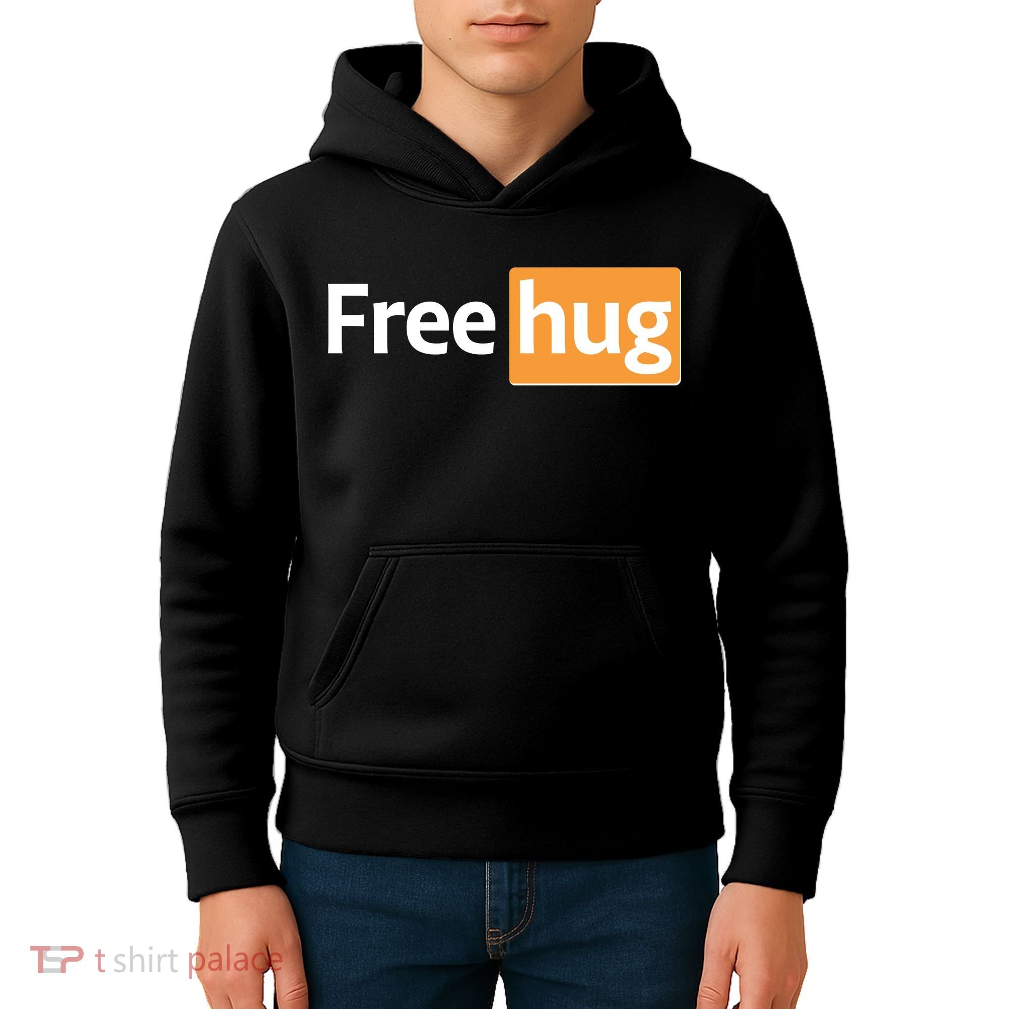 Funny Free Hug Logo Meme Kids Hoodie