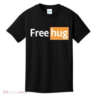 Funny Free Hug Logo Meme Kids T-Shirt
