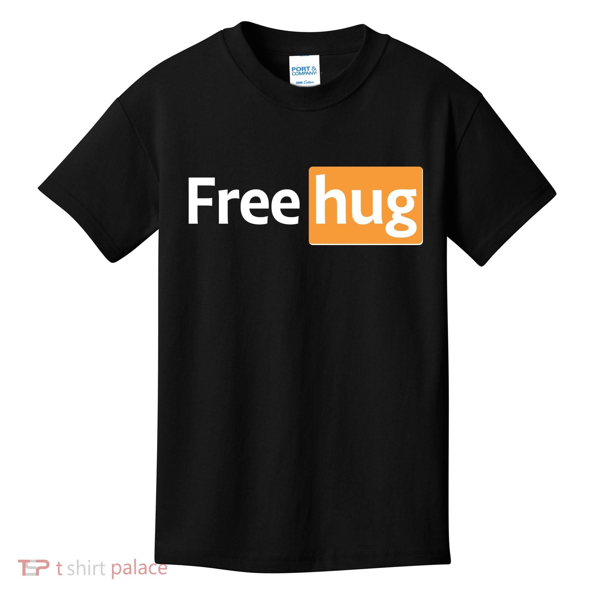 Funny Free Hug Logo Meme Kids T-Shirt