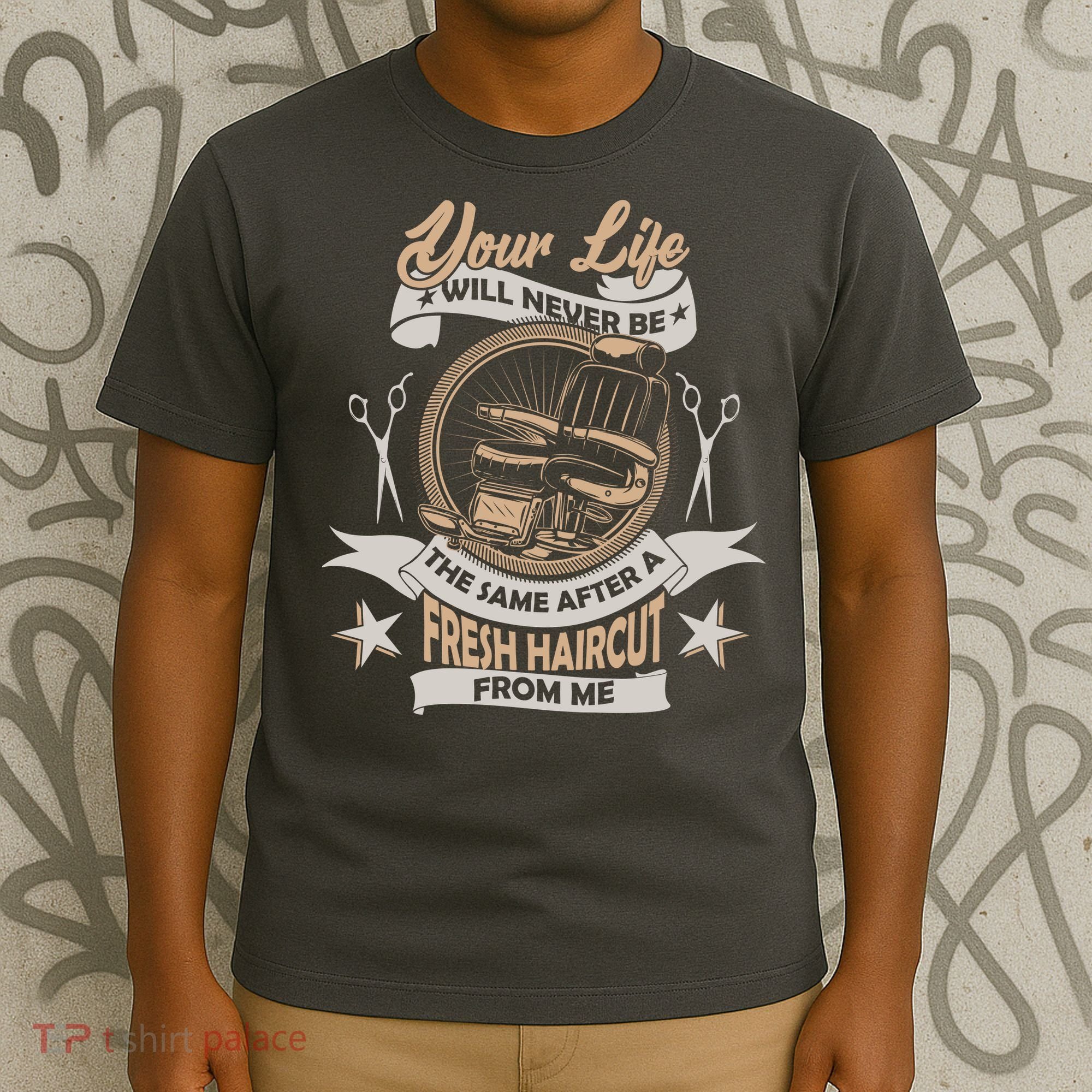 Funny Fresh Haircut Hair Stylist T-Shirt
