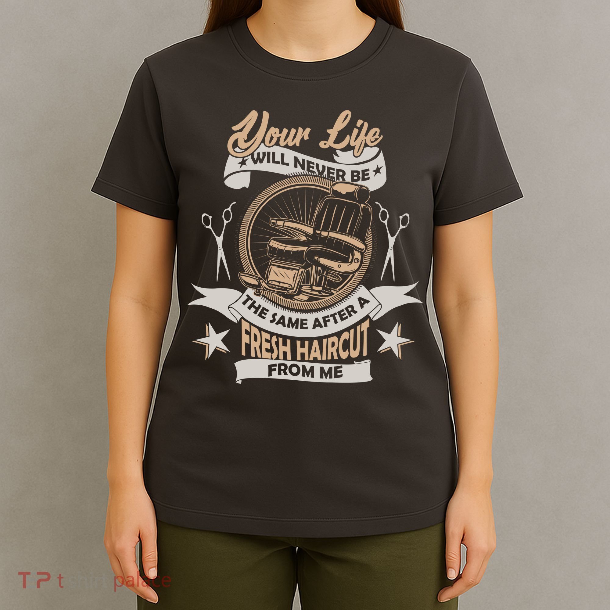 Funny Fresh Haircut Hair Stylist T-Shirt