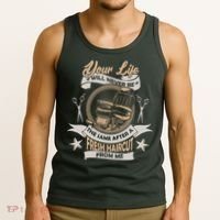 Funny Fresh Haircut Hair Stylist Tank Top thumb 3