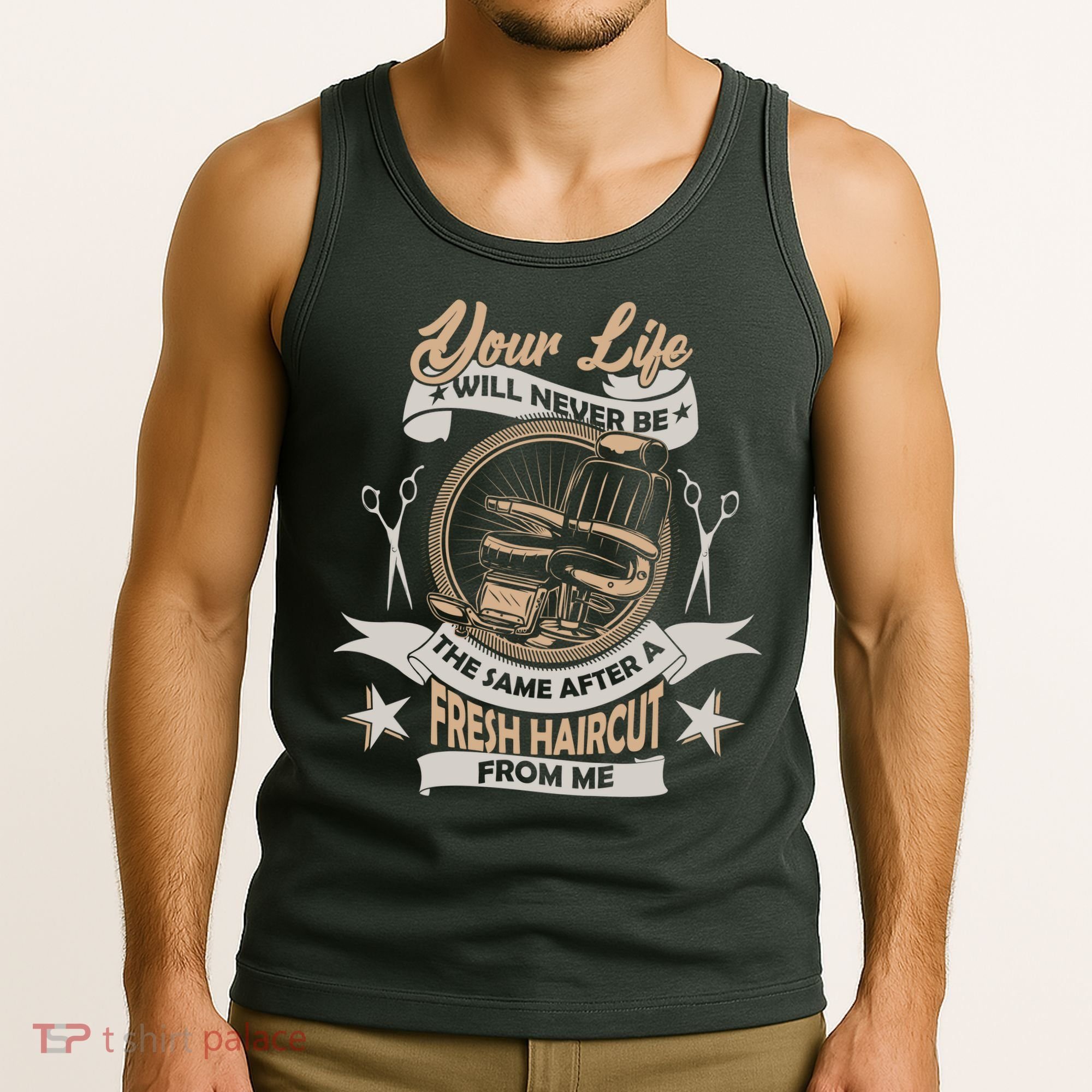 Funny Fresh Haircut Hair Stylist Tank Top