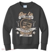 Funny Fresh Haircut Hair Stylist Kids Sweatshirt thumb 0