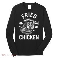 Funny Fried Chicken Smoking Joint Long Sleeve Shirt thumb 0