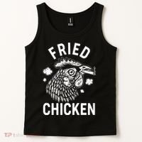 Funny Fried Chicken Smoking Joint Tank Top thumb 2