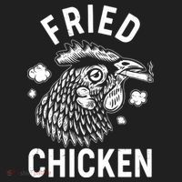 Funny Fried Chicken Smoking Joint Golf Towel thumb 3