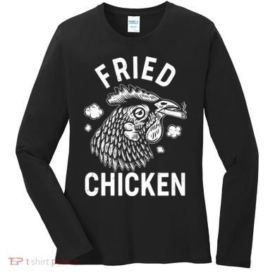 Funny Fried Chicken Smoking Joint Women's Long Sleeve Shirt