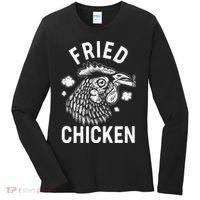 Funny Fried Chicken Smoking Joint Women's Long Sleeve Shirt thumb 0