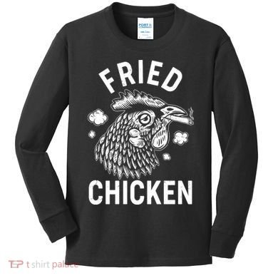 Funny Fried Chicken Smoking Joint Kids Long Sleeve Shirt