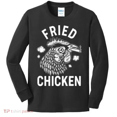 Funny Fried Chicken Smoking Joint Kids Long Sleeve Shirt