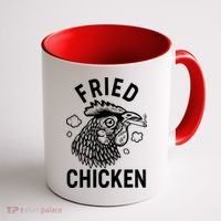 Funny Fried Chicken Smoking Joint Coffee Mug thumb 1