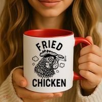 Funny Fried Chicken Smoking Joint Coffee Mug thumb 3