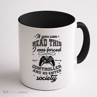 Funny Gamer Re-Enter Society  Coffee Mug back