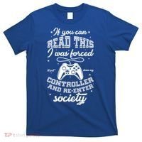 Funny Gamer Re-Enter Society  T-Shirt thumb 0