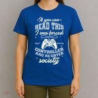 Funny Gamer Re-Enter Society  T-Shirt thumb 4