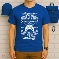 Funny Gamer Re-Enter Society  T-Shirt thumb 6