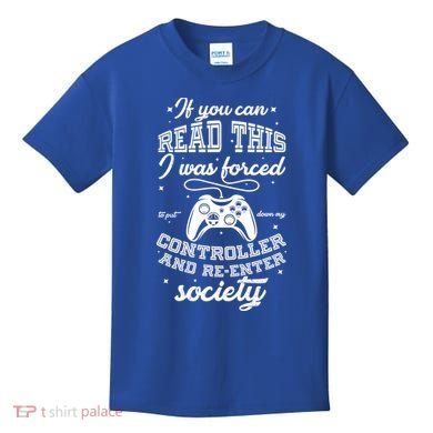 Funny Gamer Re-Enter Society  Kids T-Shirt