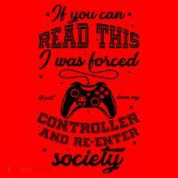 Funny Gamer Re-Enter Society  Santa Hat thumb 1