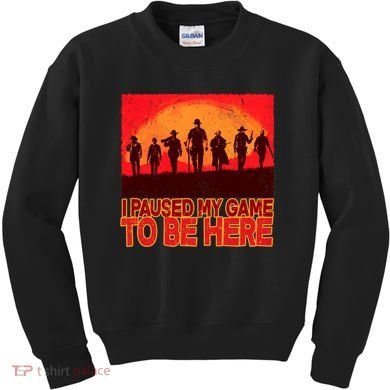 Funny Gaming Paused My Game To Be Here Kids Sweatshirt
