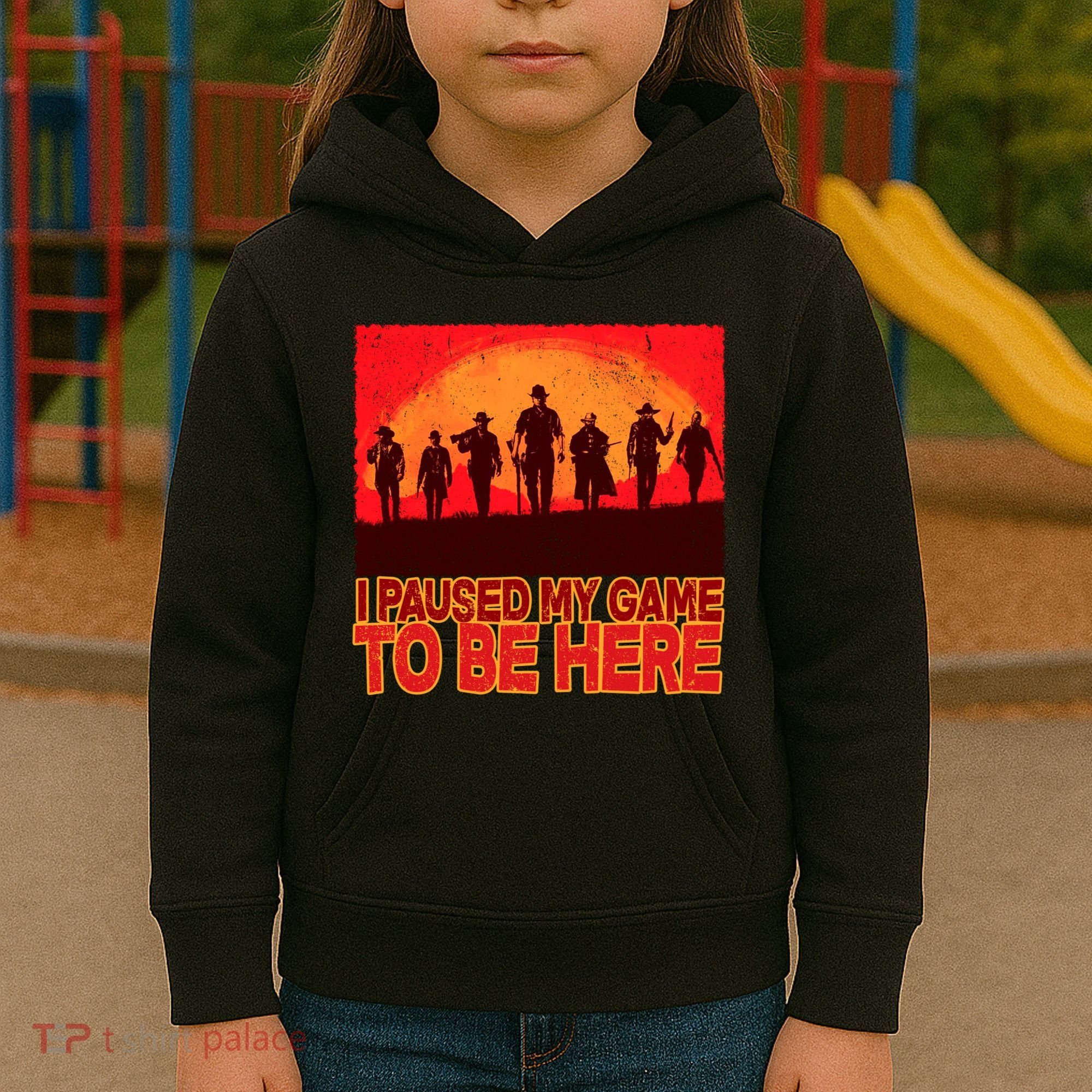 Funny Gaming Paused My Game To Be Here Kids Hoodie