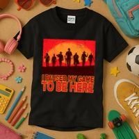 Funny Gaming Paused My Game To Be Here Kids T-Shirt thumb 3
