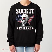 Funny George Washington Suck It England Women's Sweatshirt thumb 0
