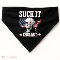 Funny George Washington Suck It England USA-Made Doggie Bandana thumb 0