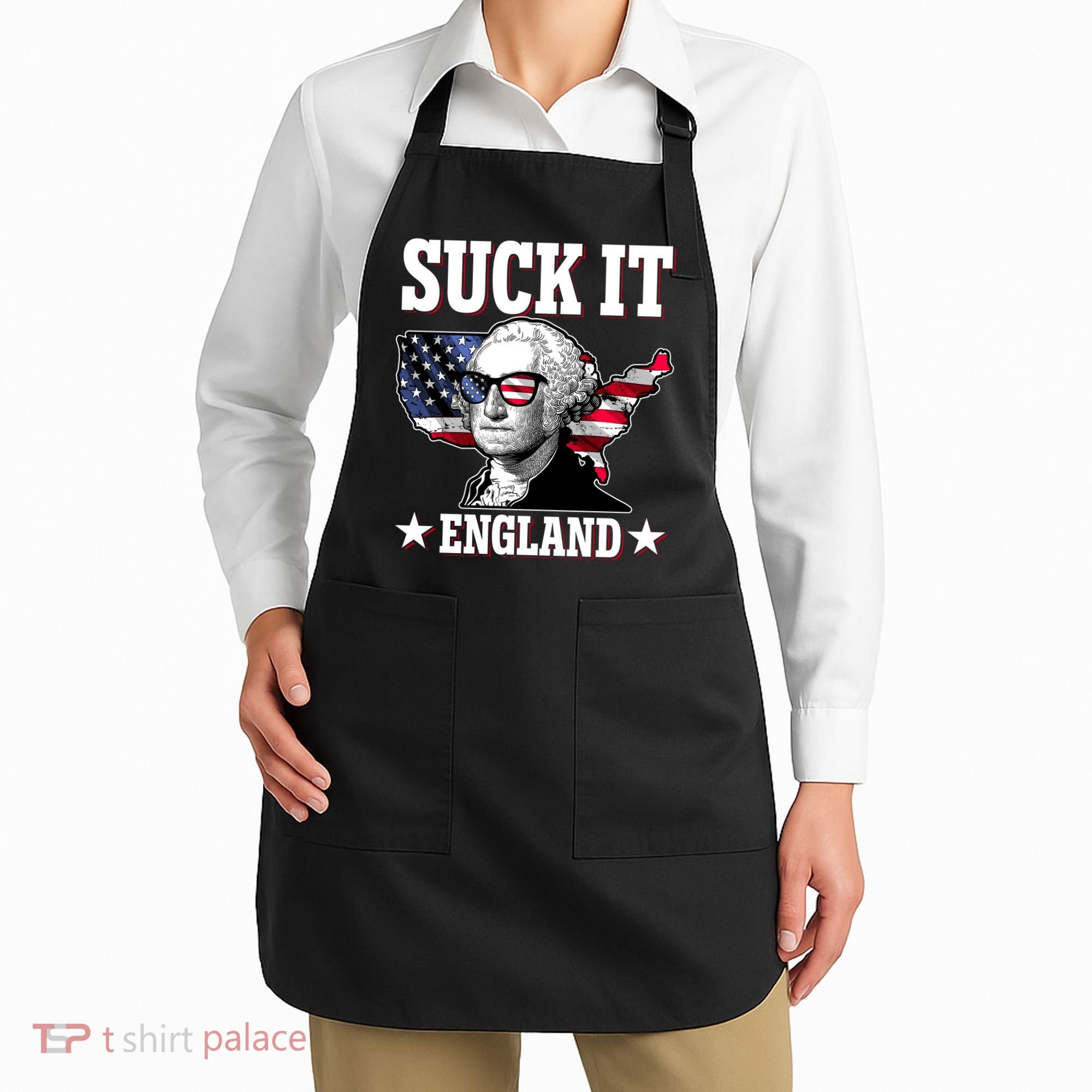 Funny George Washington Suck It England Apron