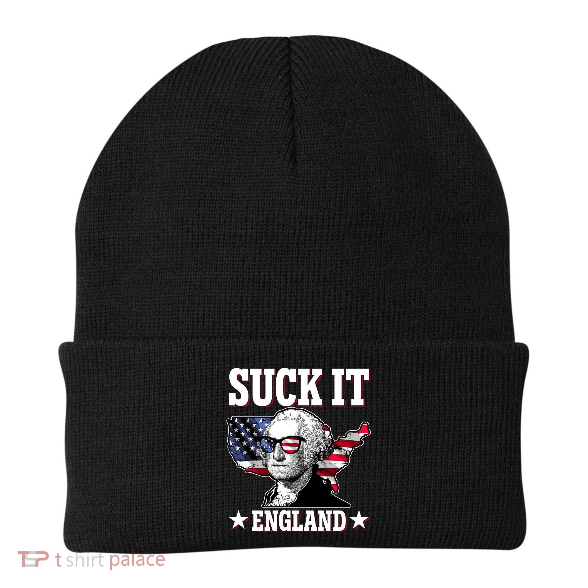 Funny George Washington Suck It England Beanie