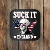 Funny George Washington Suck It England Coaster thumb 0