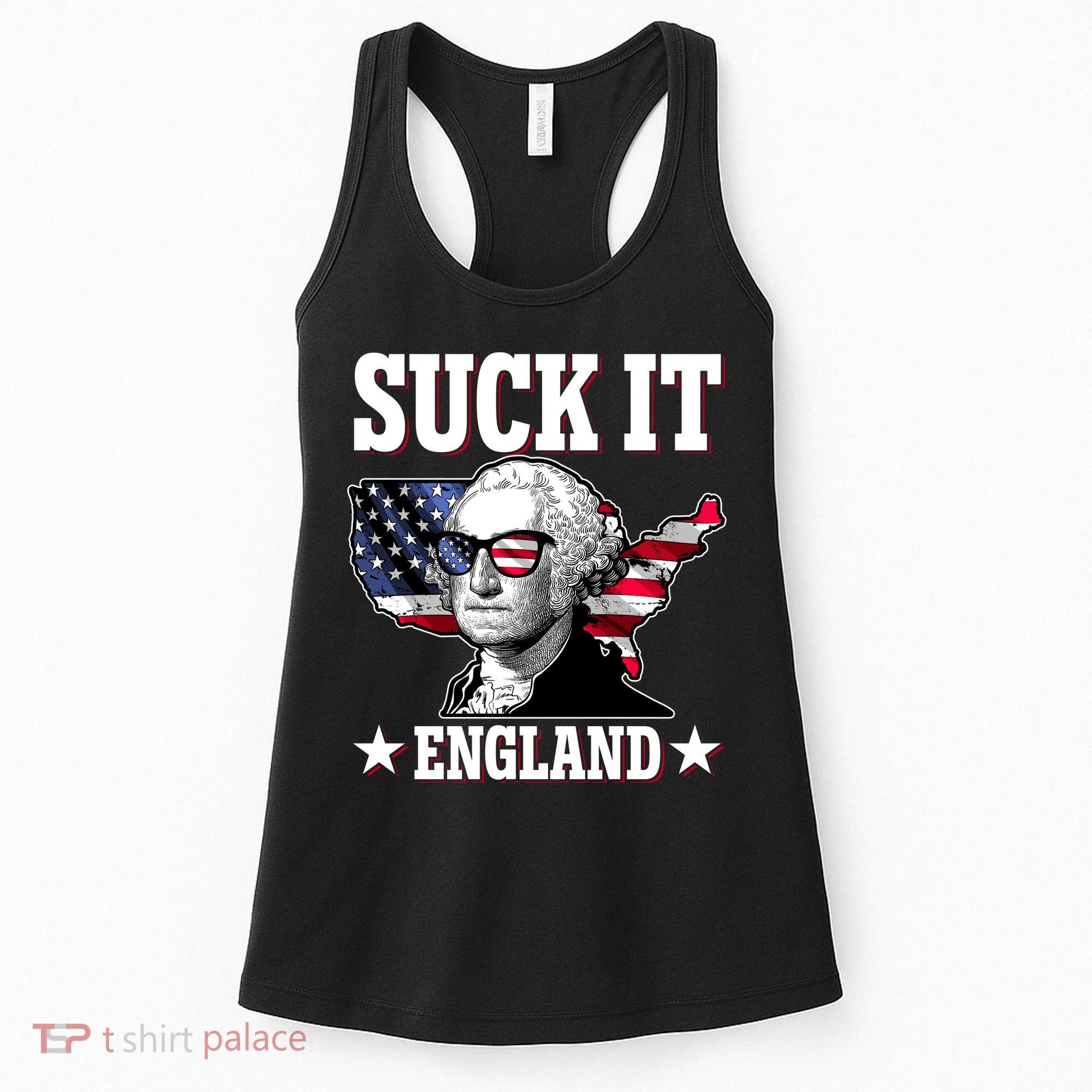 Funny George Washington Suck It England Women's Tank Top