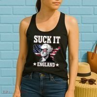 Funny George Washington Suck It England Women's Tank Top thumb 2