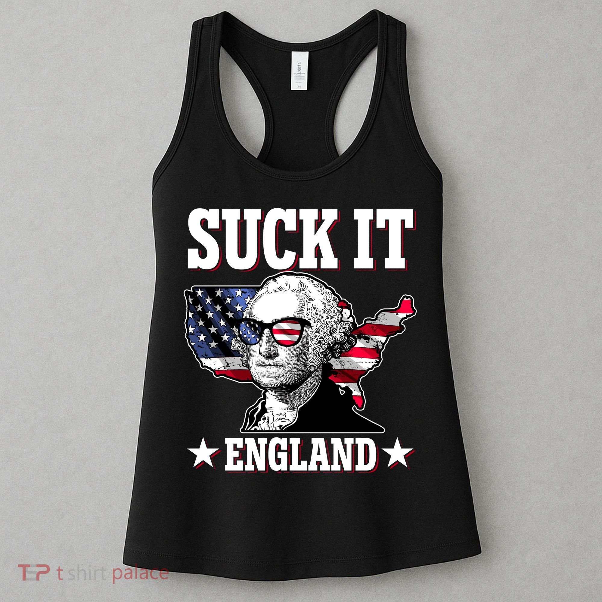 Funny George Washington Suck It England Women's Tank Top
