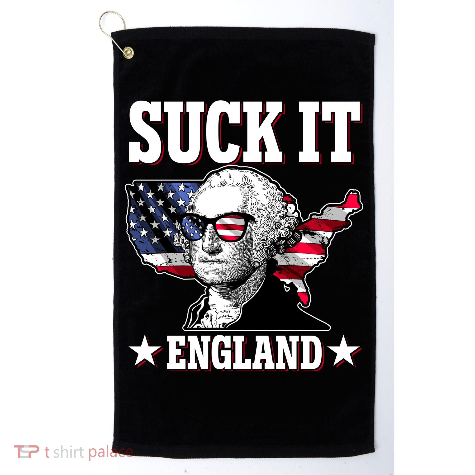 Funny George Washington Suck It England Golf Towel