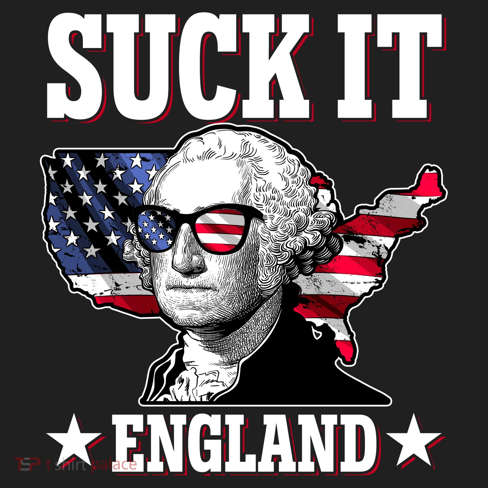 Funny George Washington Suck It England Golf Towel
