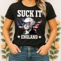 Funny George Washington Suck It England Women's T-Shirt thumb 2