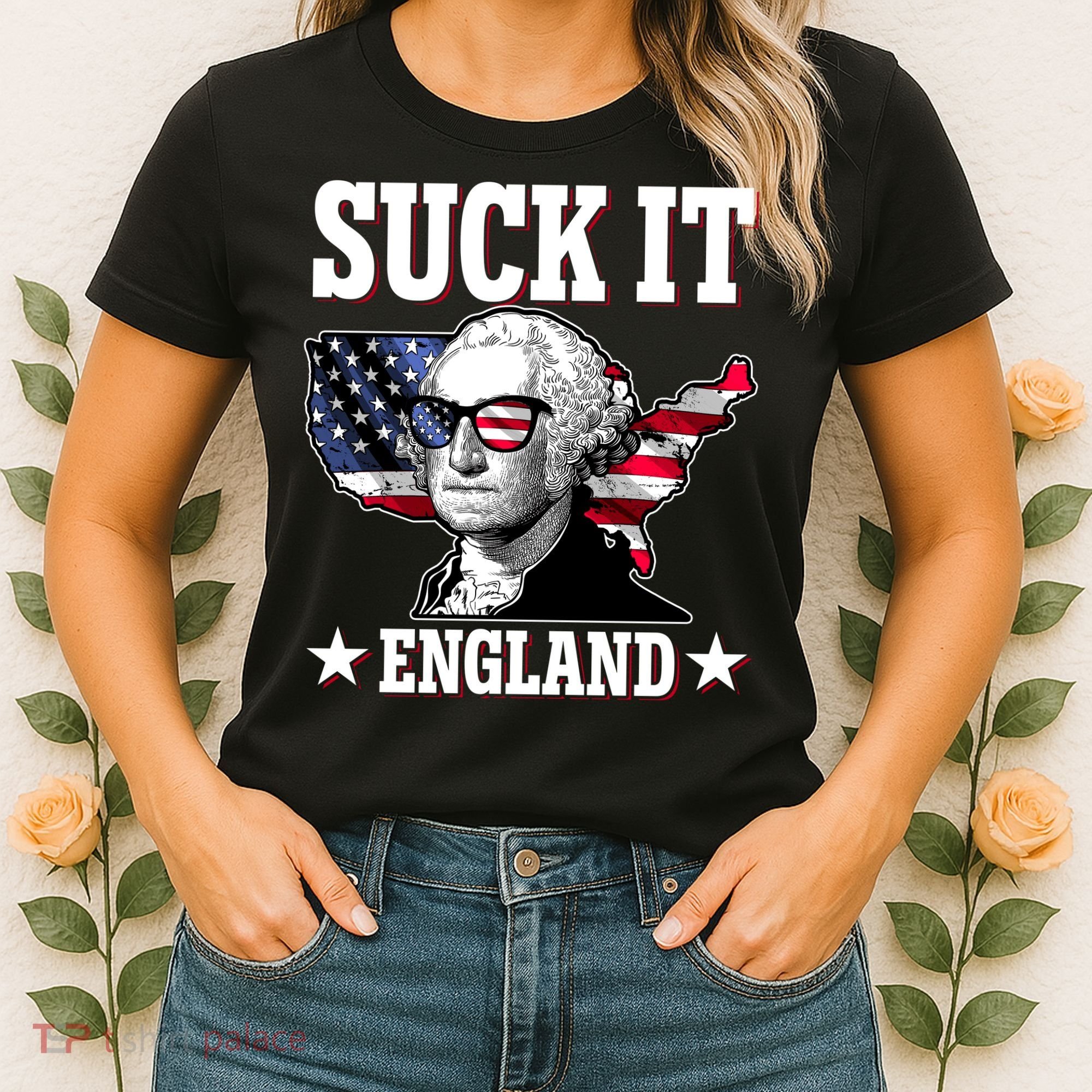 Funny George Washington Suck It England Women's T-Shirt